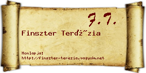 Finszter Terézia névjegykártya